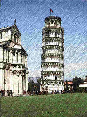 The leaning tower