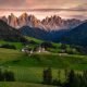 Italian folklore: alpenglow